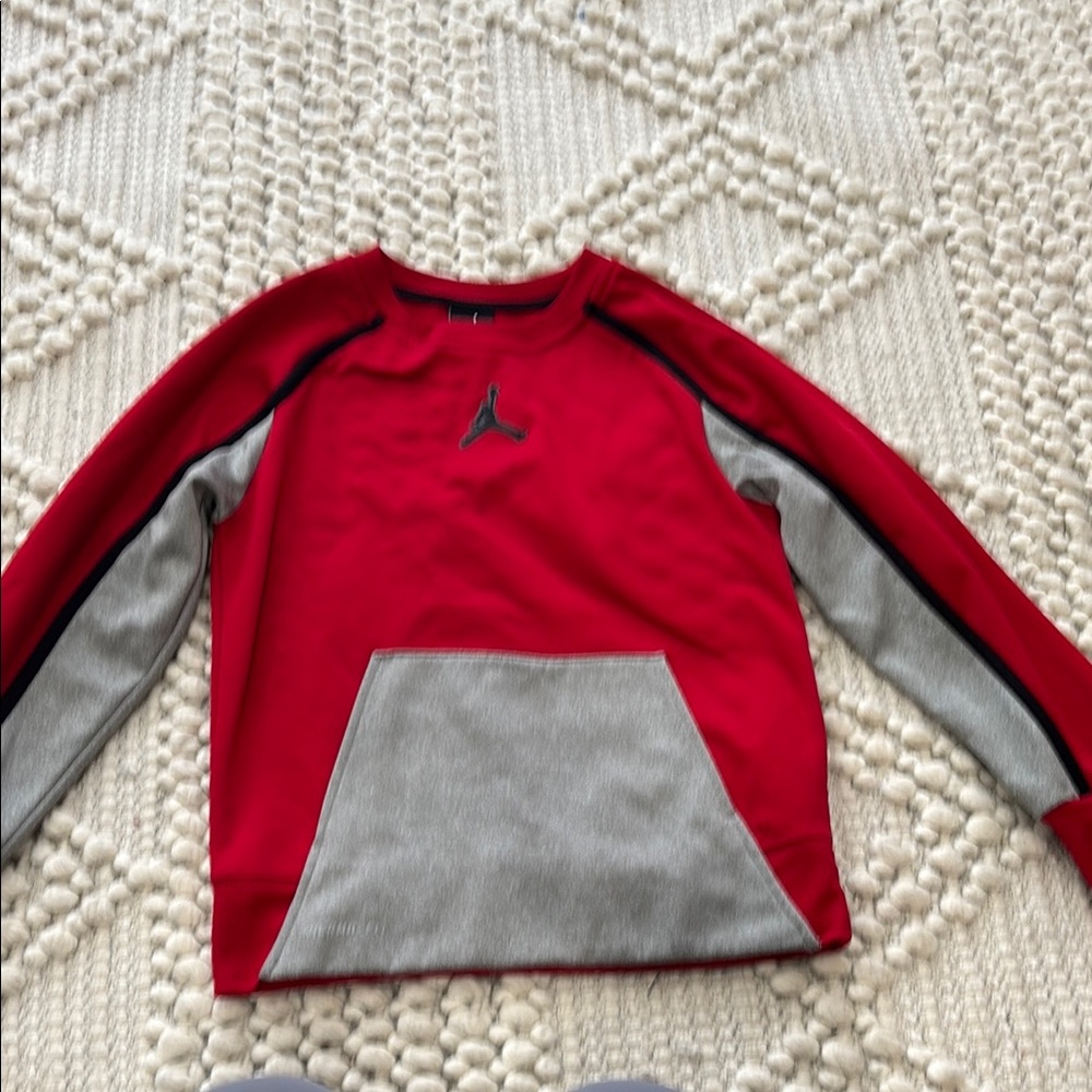 Jordan Kids Red /Gray Sweatshirt 8-10